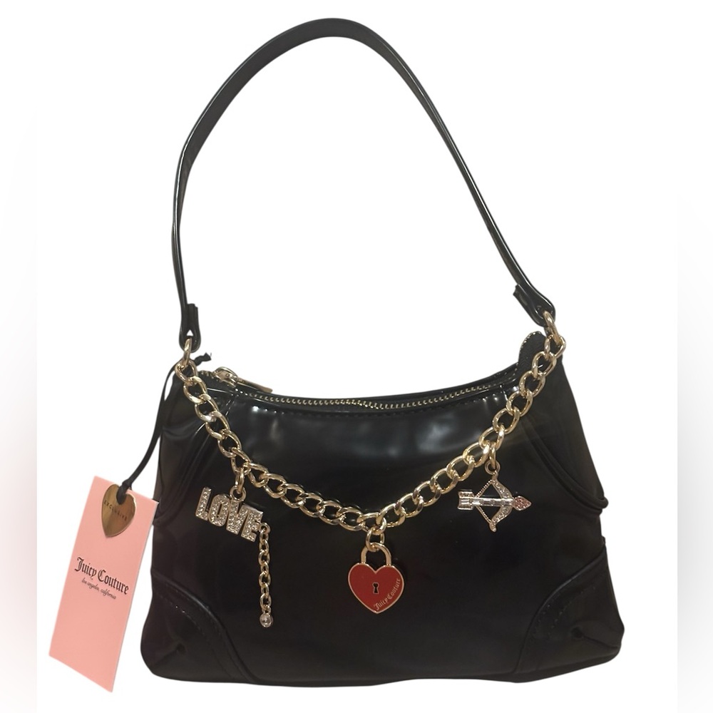 Exclusive Juicy Couture patent wristlet